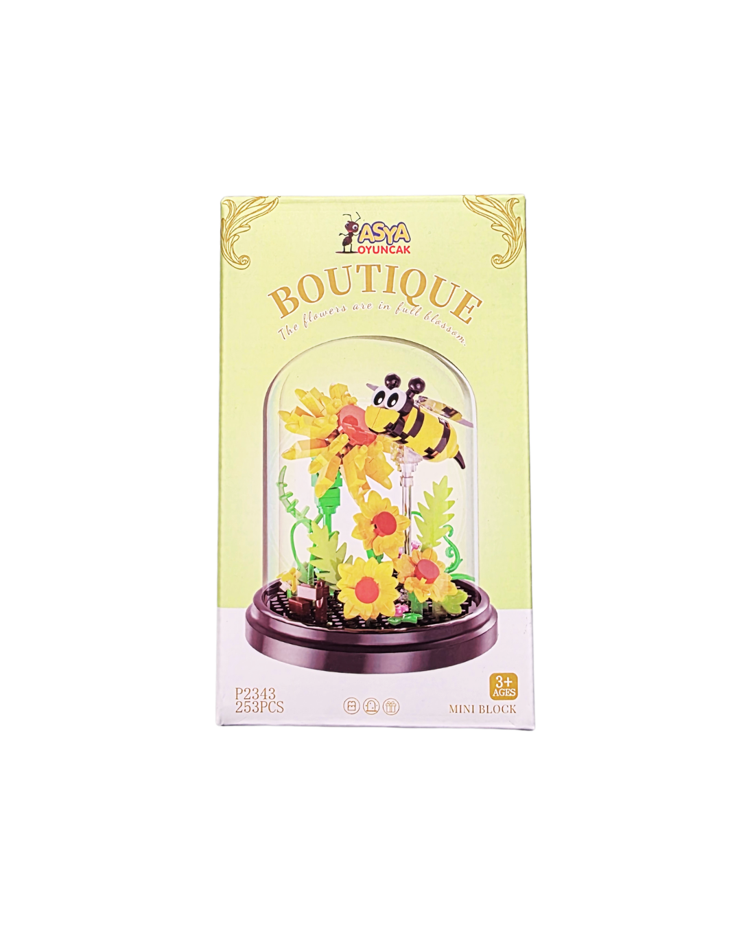 Asya Oyuncak - Boutique Arılı ve Ayçiçekli Mini Blok Seti