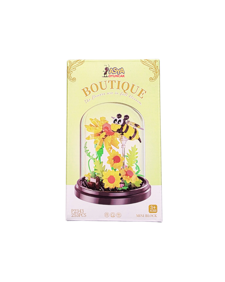 Asya Oyuncak - Boutique Arılı ve Ayçiçekli Mini Blok Seti